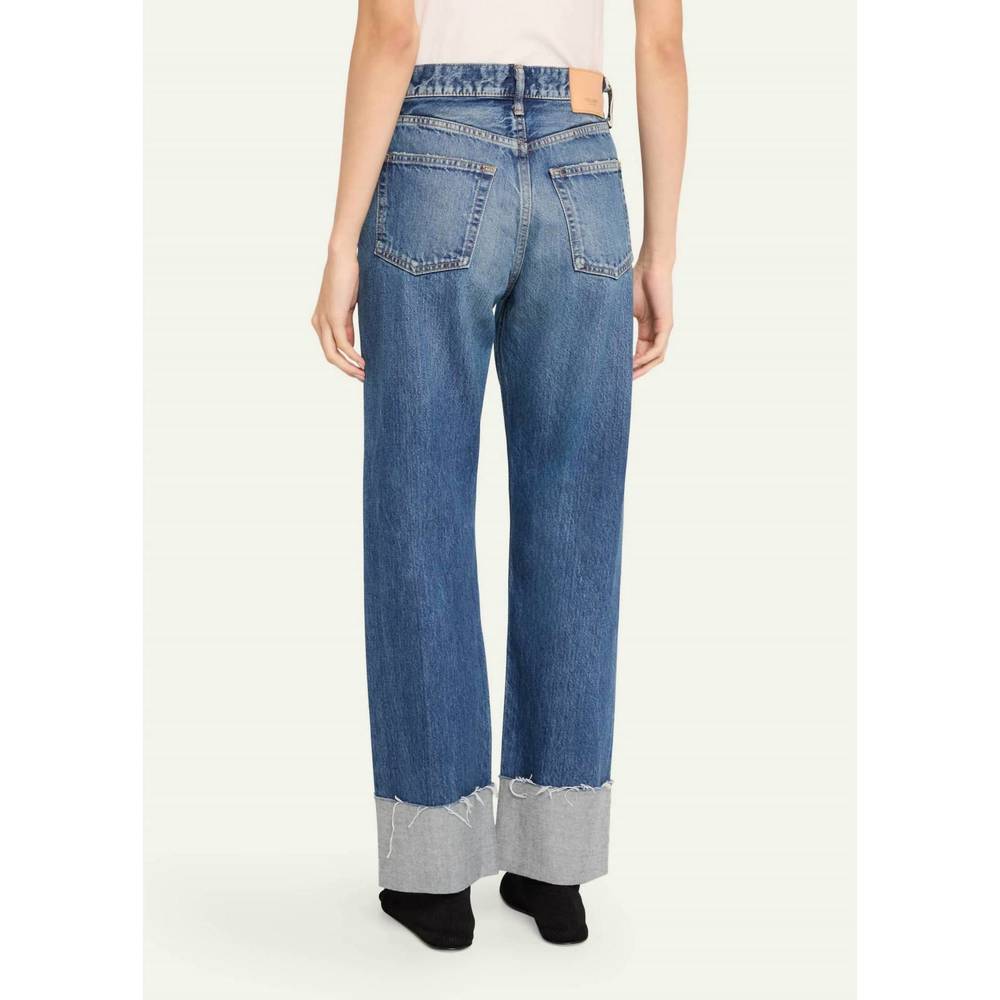 NEW MOUSSY vintage bardmoor wide straight jeans in light blue - Picture 3 of 5